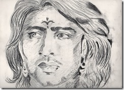 Shaheer Sheikh sketch: Mahabharat serial. 